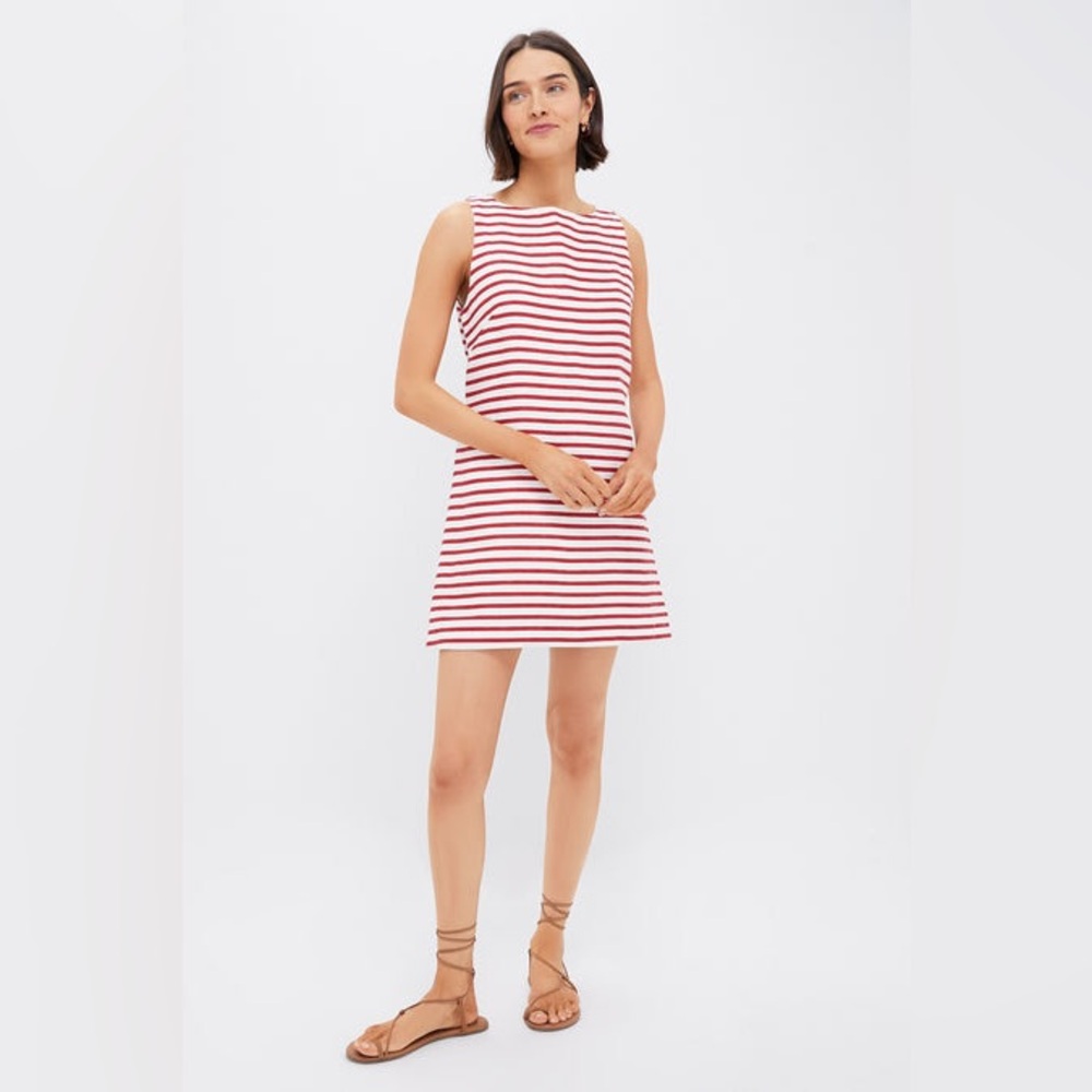 NWT Faithfull The Brand Red Breton Stripe Kelly Mini Dress, Size 4 (Small) - Picture 6 of 15